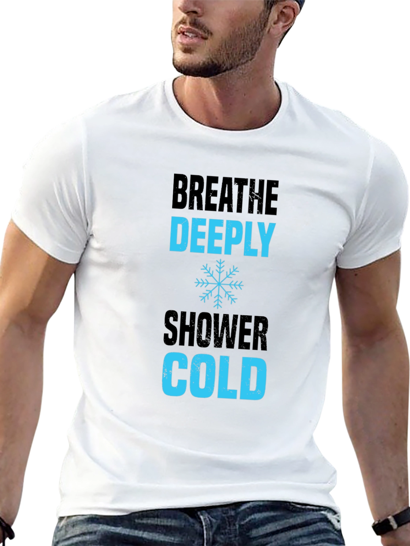Breathe Deeply Cold Shower T-Shirt - Black