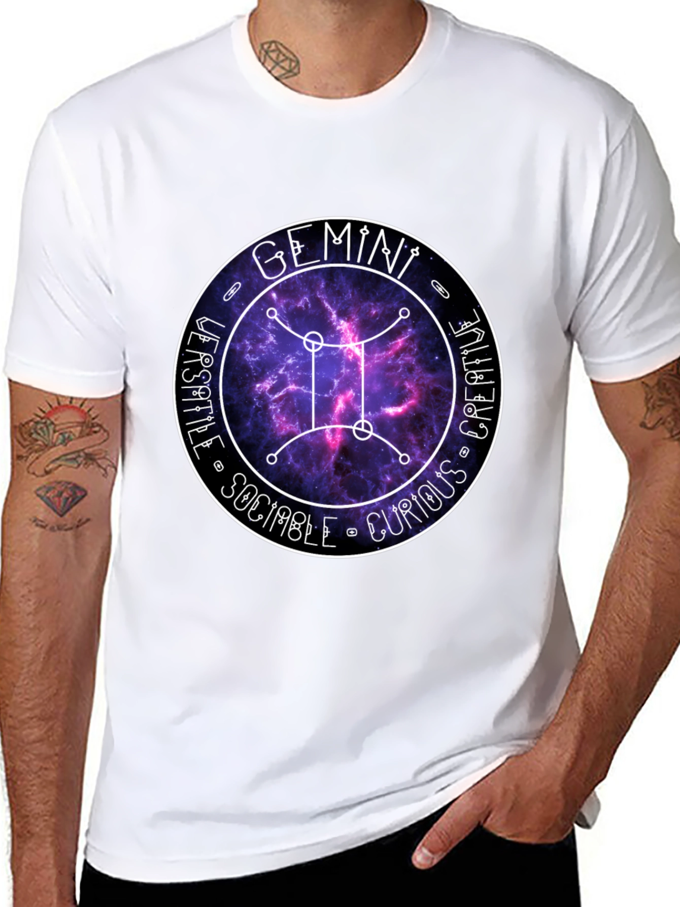 Gemini Zodiac Sign T-Shirt - Versatile Creative Tee