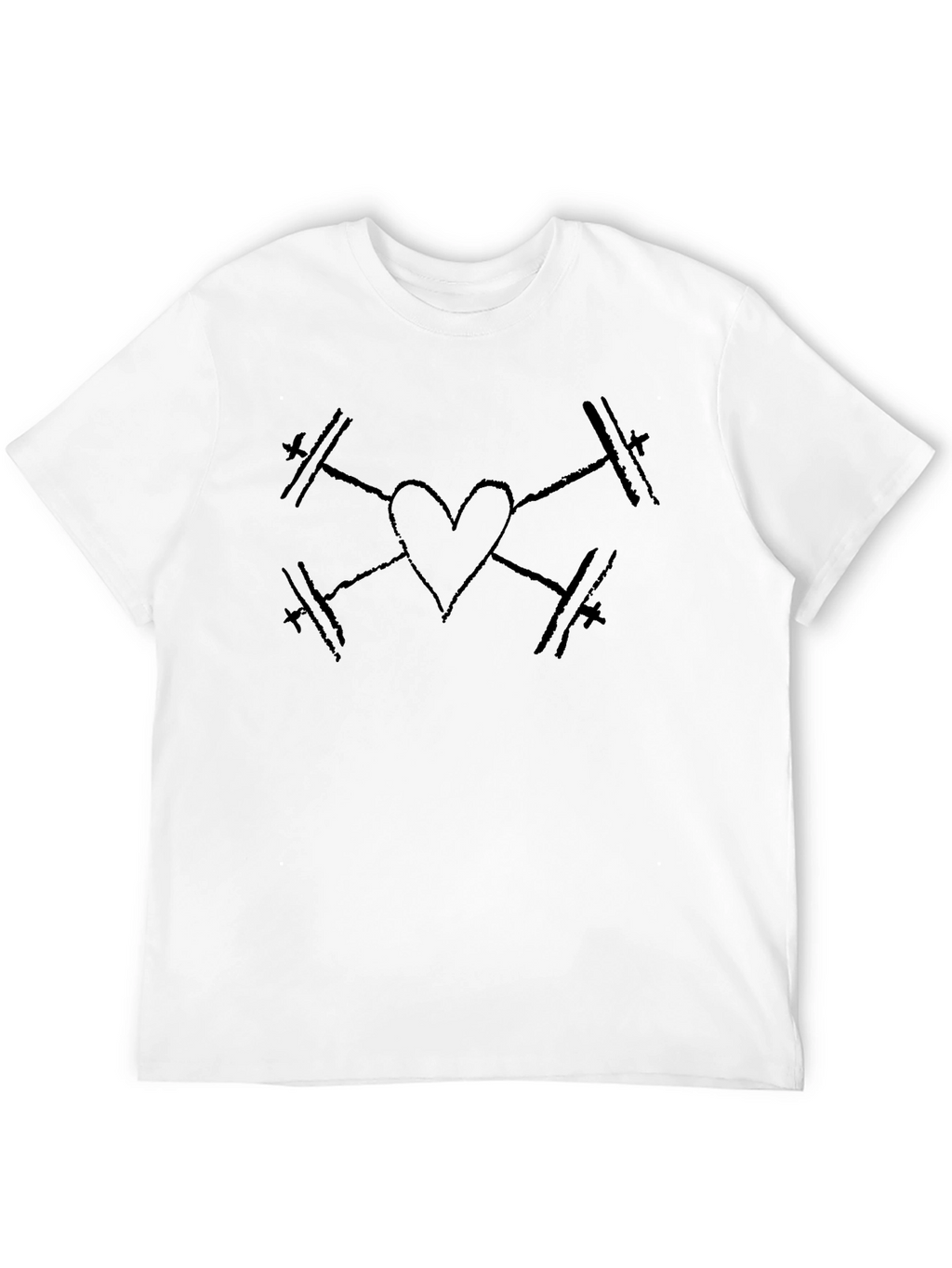 Heart Weightlifting Black T-Shirt