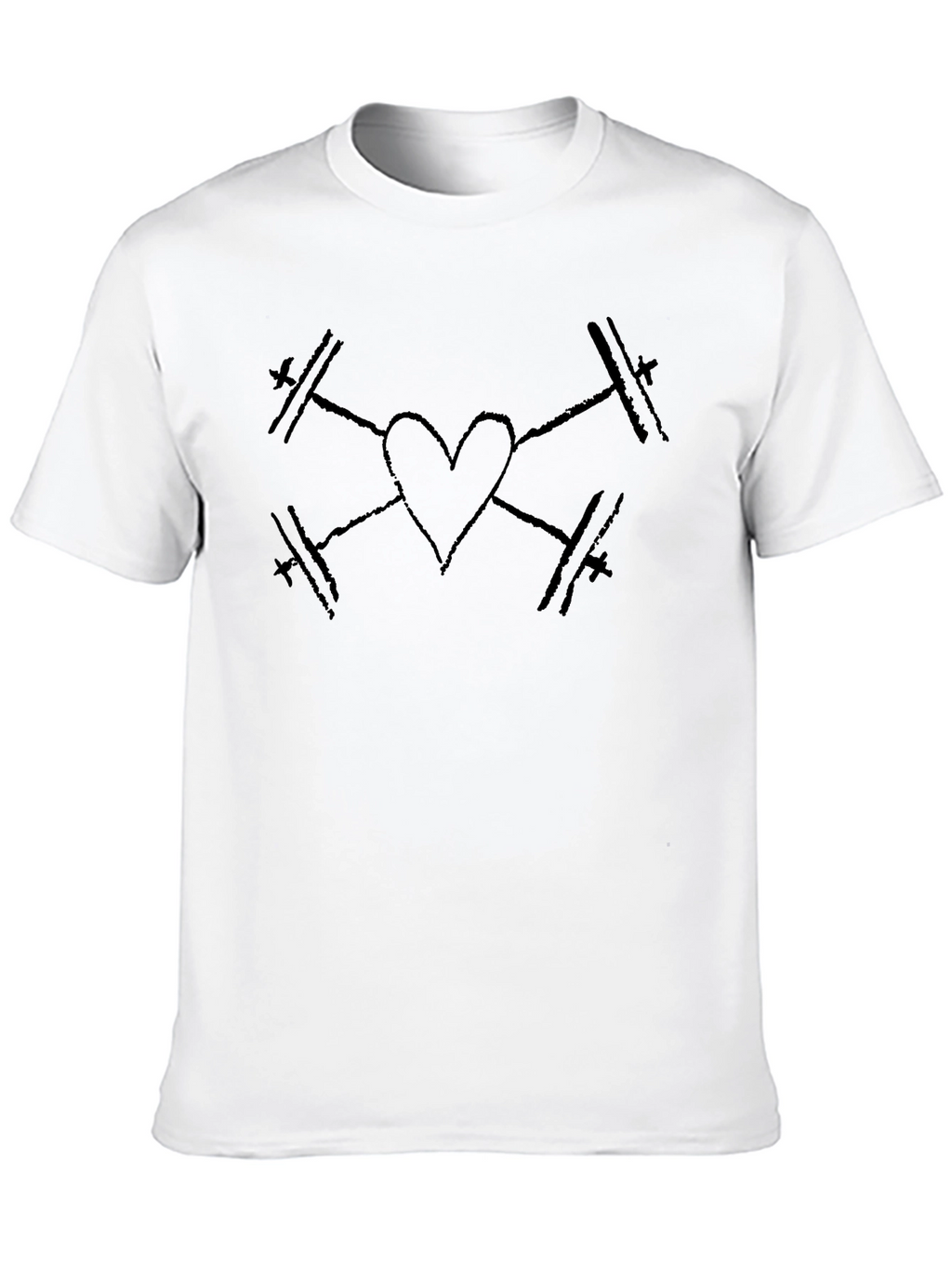 Heart Weightlifting Black T-Shirt