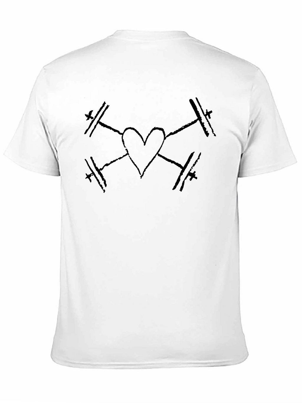 Heart Weightlifting Black T-Shirt