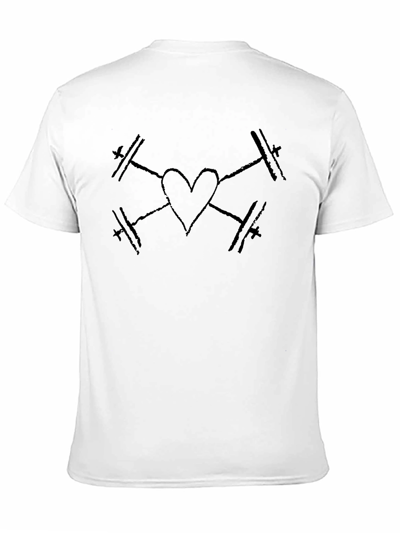 Heart Weightlifting Black T-Shirt