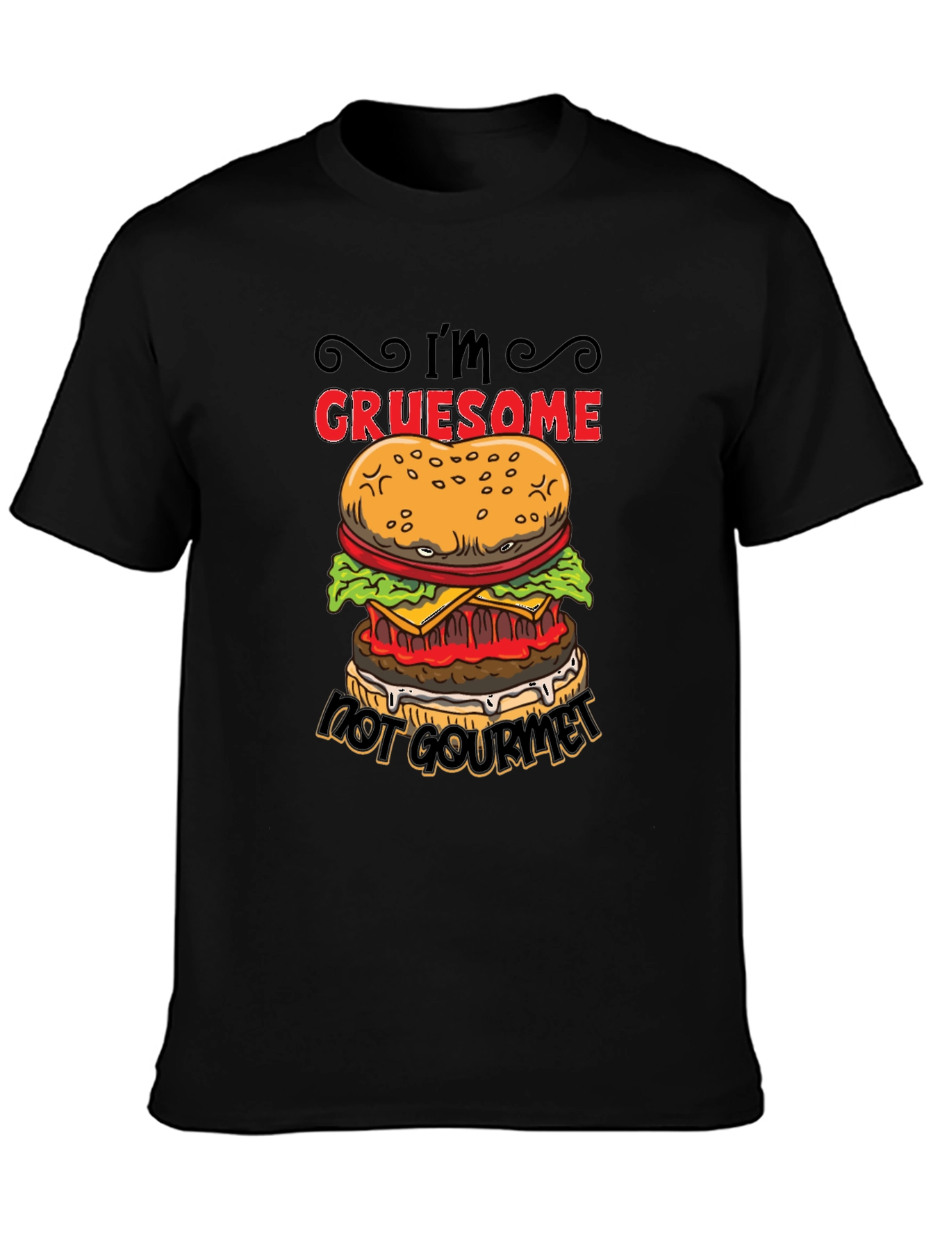 Gruesome Not Gourmet Burger Graphic T-Shirt