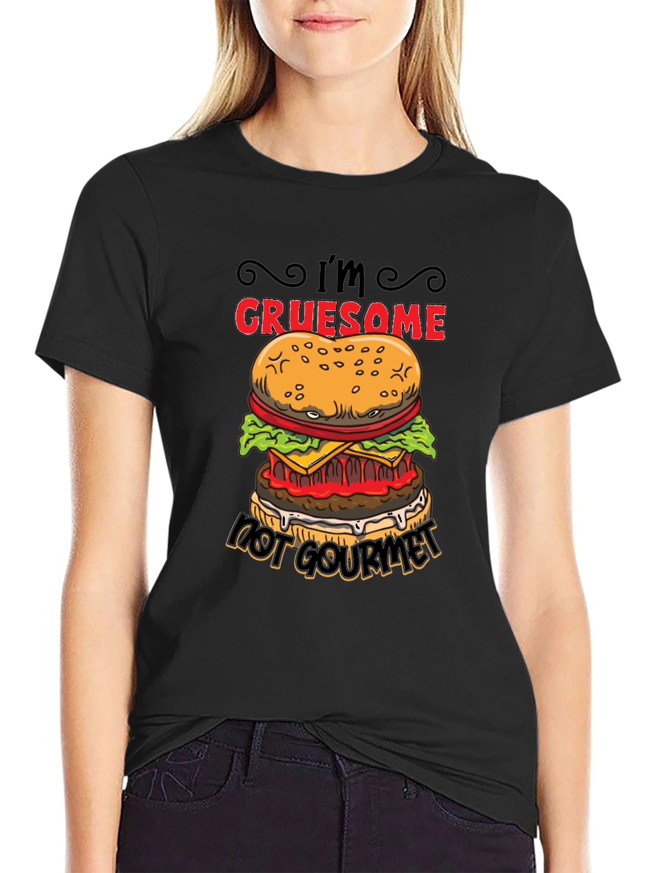 Gruesome Not Gourmet Burger Graphic T-Shirt