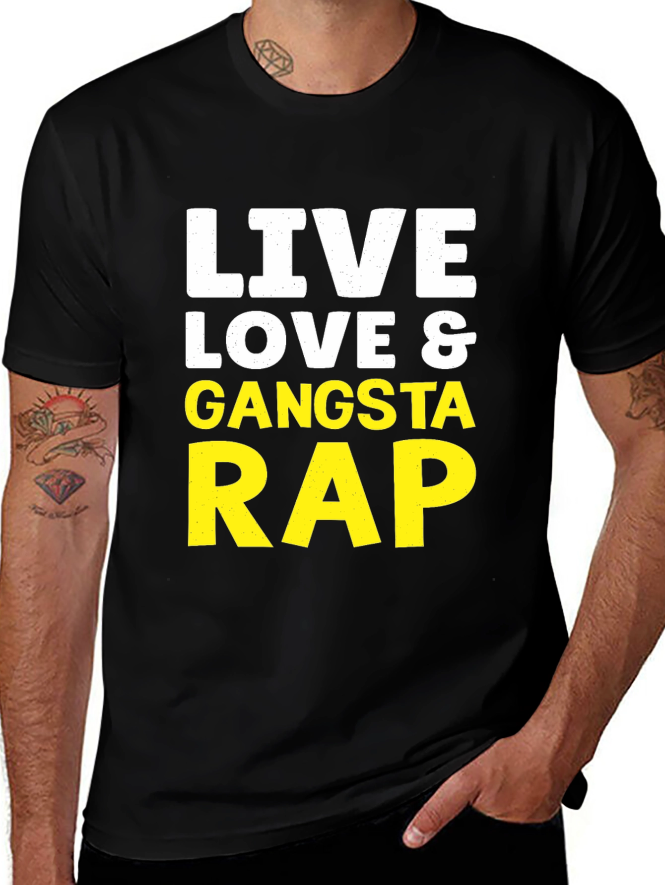 Live Love & Gangsta Rap Graphic Tee