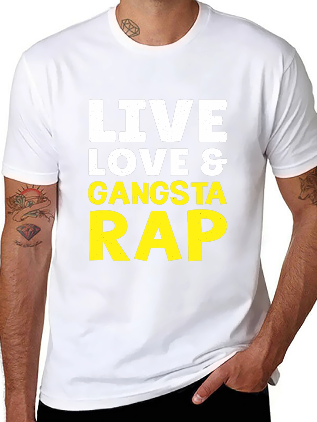 Live Love & Gangsta Rap Graphic Tee