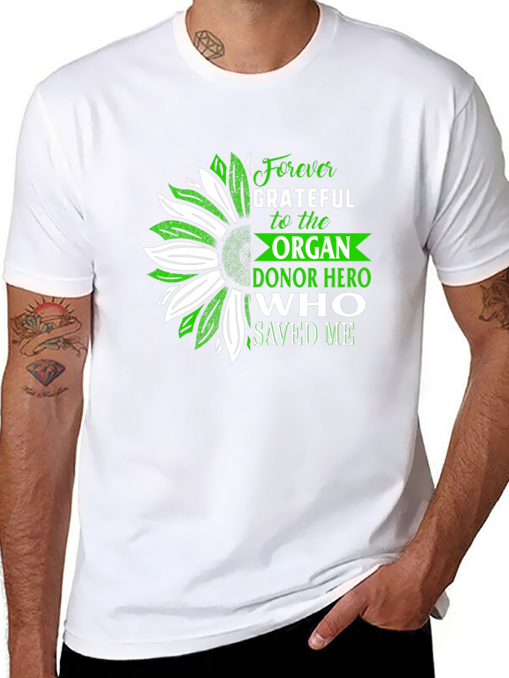 Organ Donor Hero Grateful Graphic T-Shirt