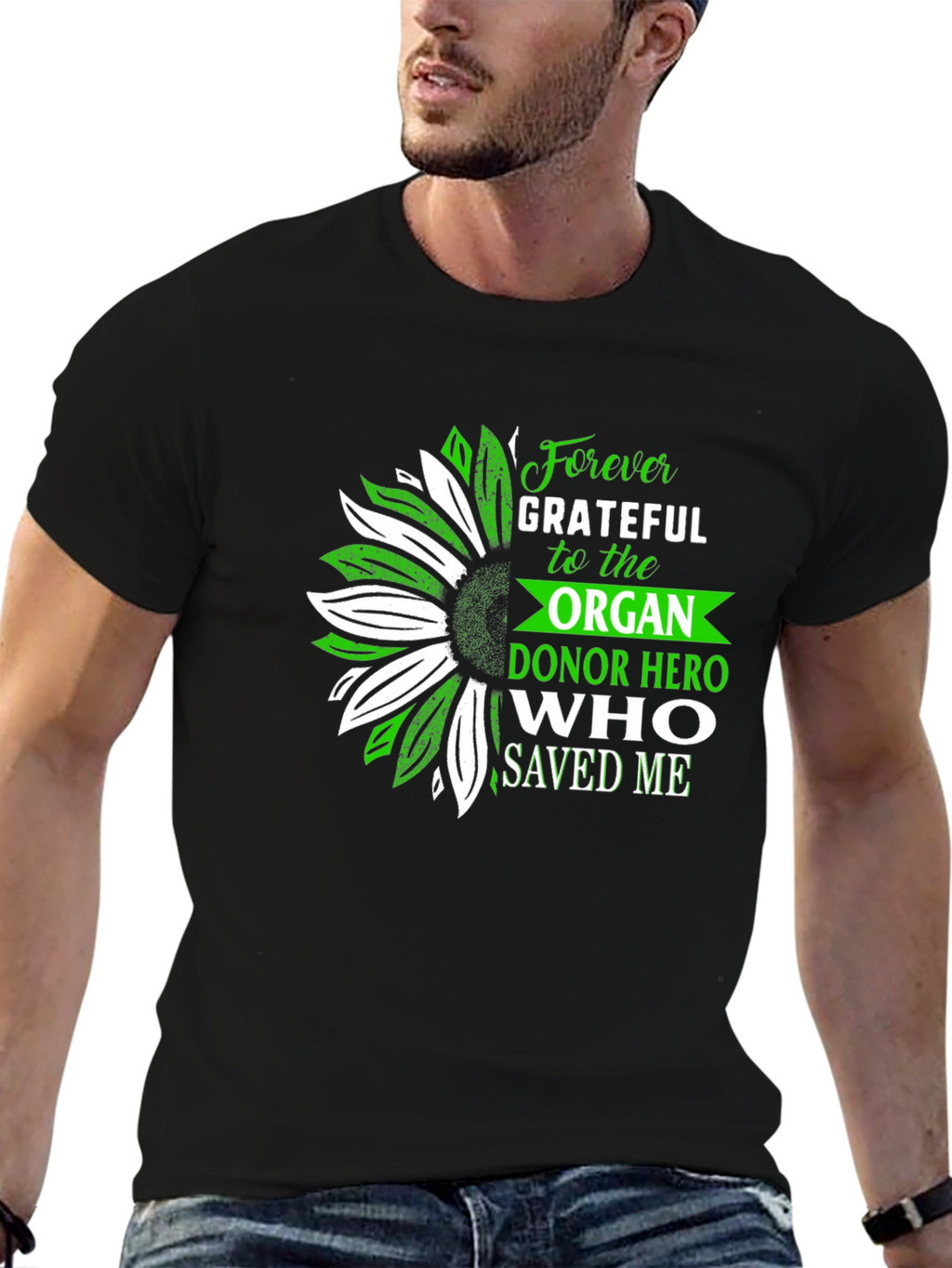 Organ Donor Hero Grateful Graphic T-Shirt