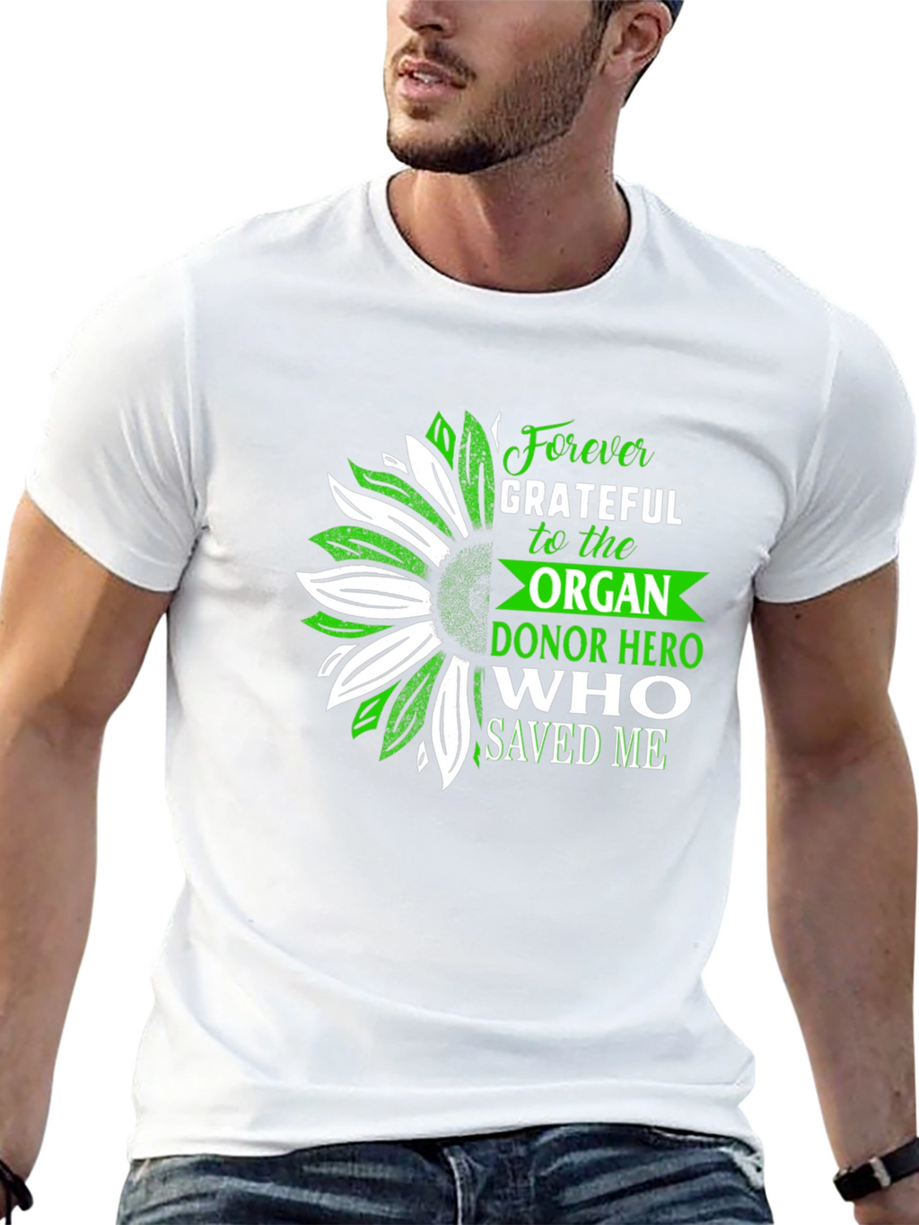 Organ Donor Hero Grateful Graphic T-Shirt
