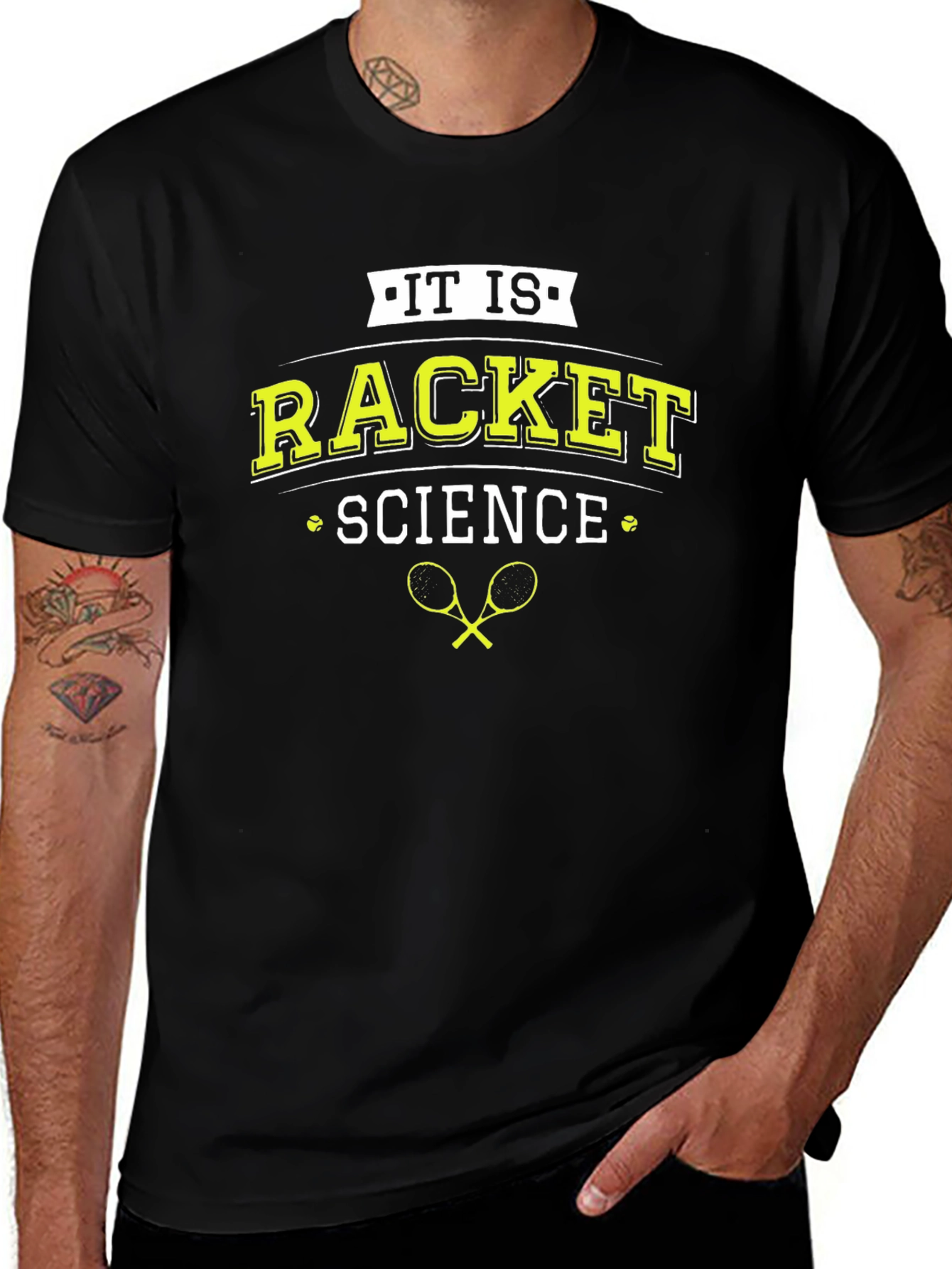 Racket Science T-Shirt - Black Cotton Blend Tee