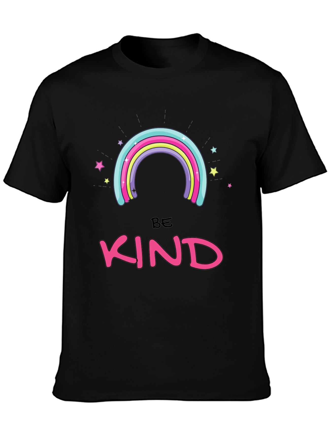 Be Kind Rainbow Graphic T-Shirt