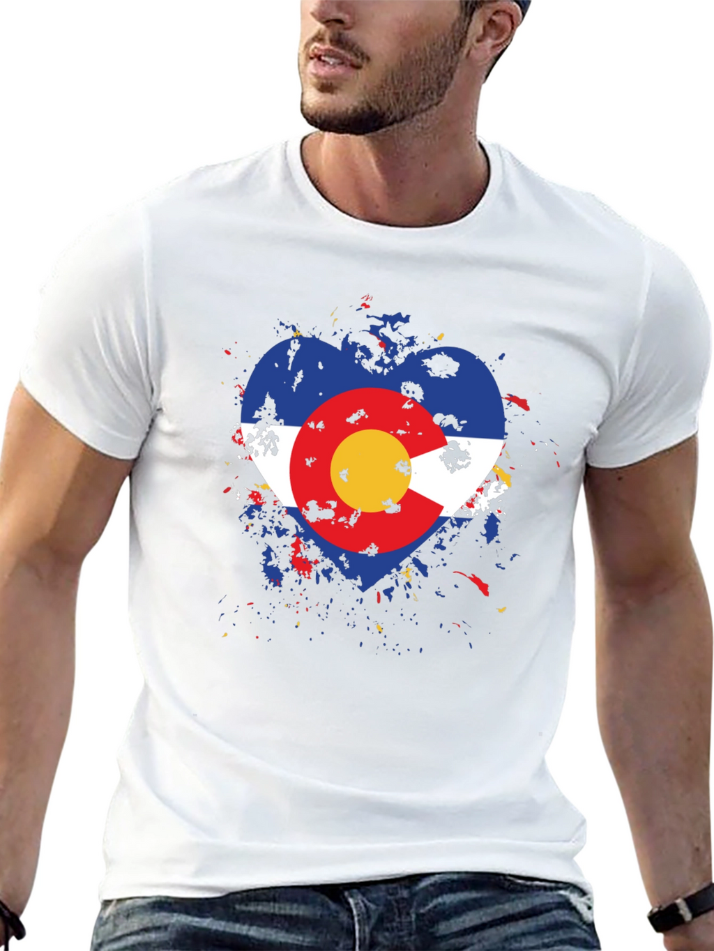 Colorado Flag Heart T-Shirt