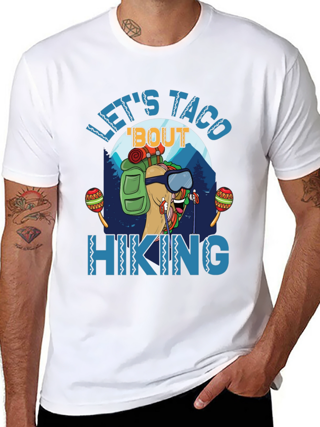 Lets Taco Bout Hiking Graphic T-Shirt