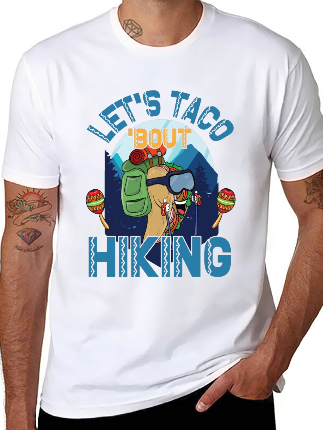 Lets Taco Bout Hiking Graphic T-Shirt