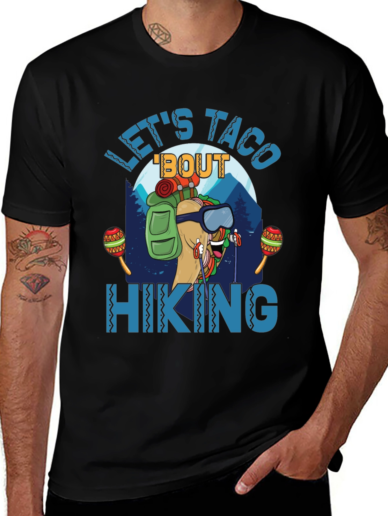 Lets Taco Bout Hiking Graphic T-Shirt