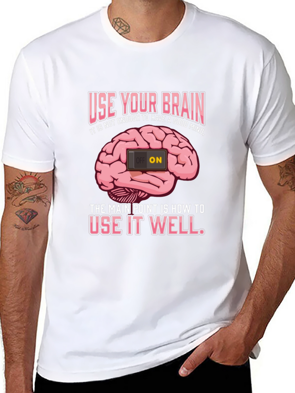 Use Your Brain Graphic T-Shirt - Mindset Matters