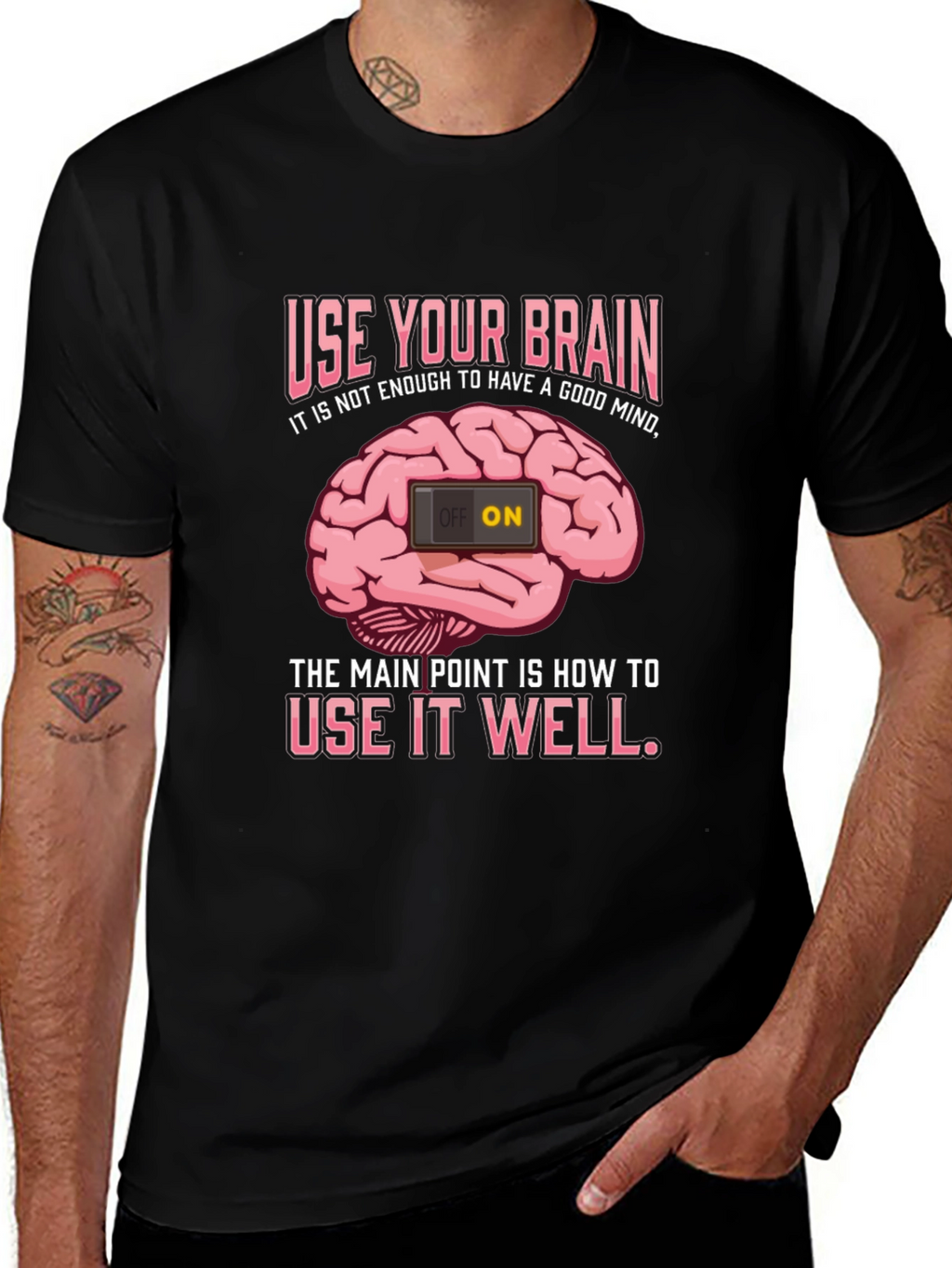 Use Your Brain Graphic T-Shirt - Mindset Matters