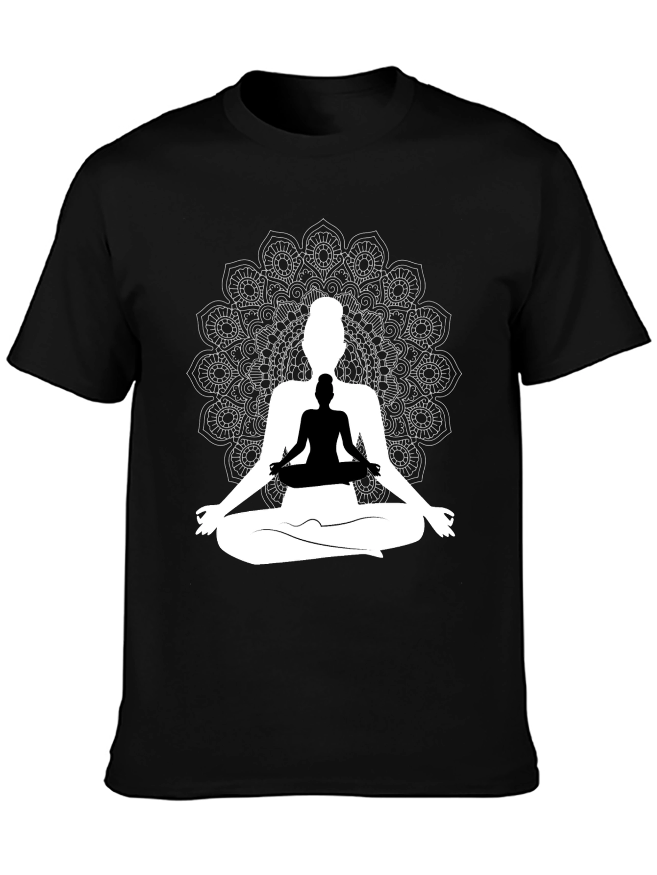 Yoga Mandala Graphic Tee - Meditative Style