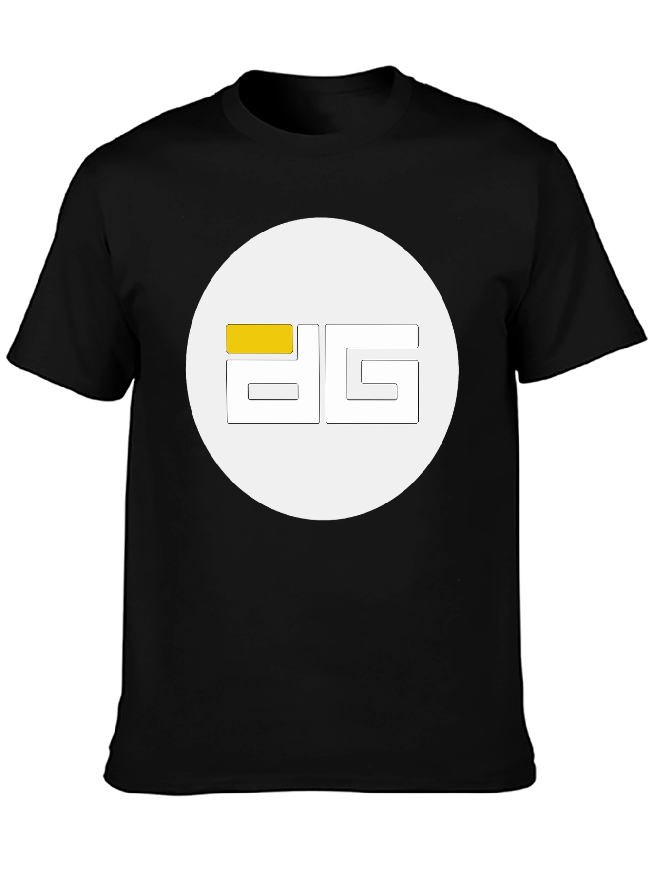 Modern Black Tee with Geometric Logo