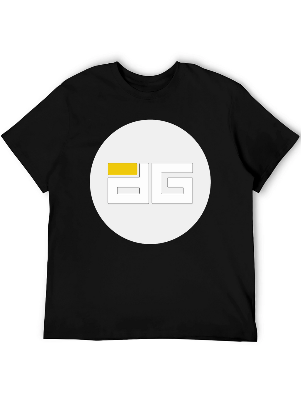 Modern Black Tee with Geometric Logo