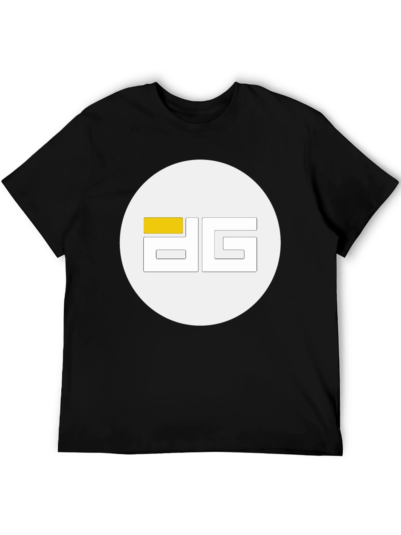 Modern Black Tee with Geometric Logo
