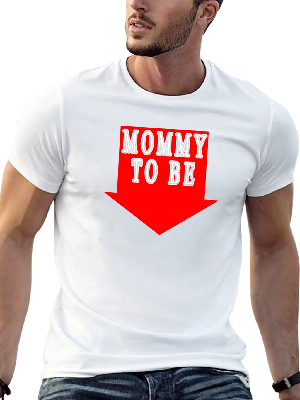 Mommy To Be Arrow Black T-Shirt