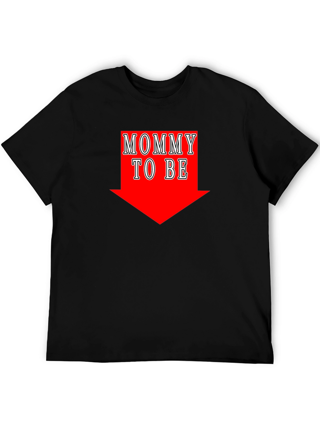 Mommy To Be Arrow Black T-Shirt