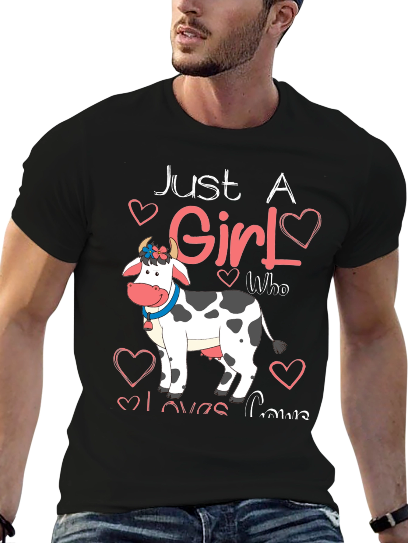 Just A Girl Who Loves Cows T-Shirt