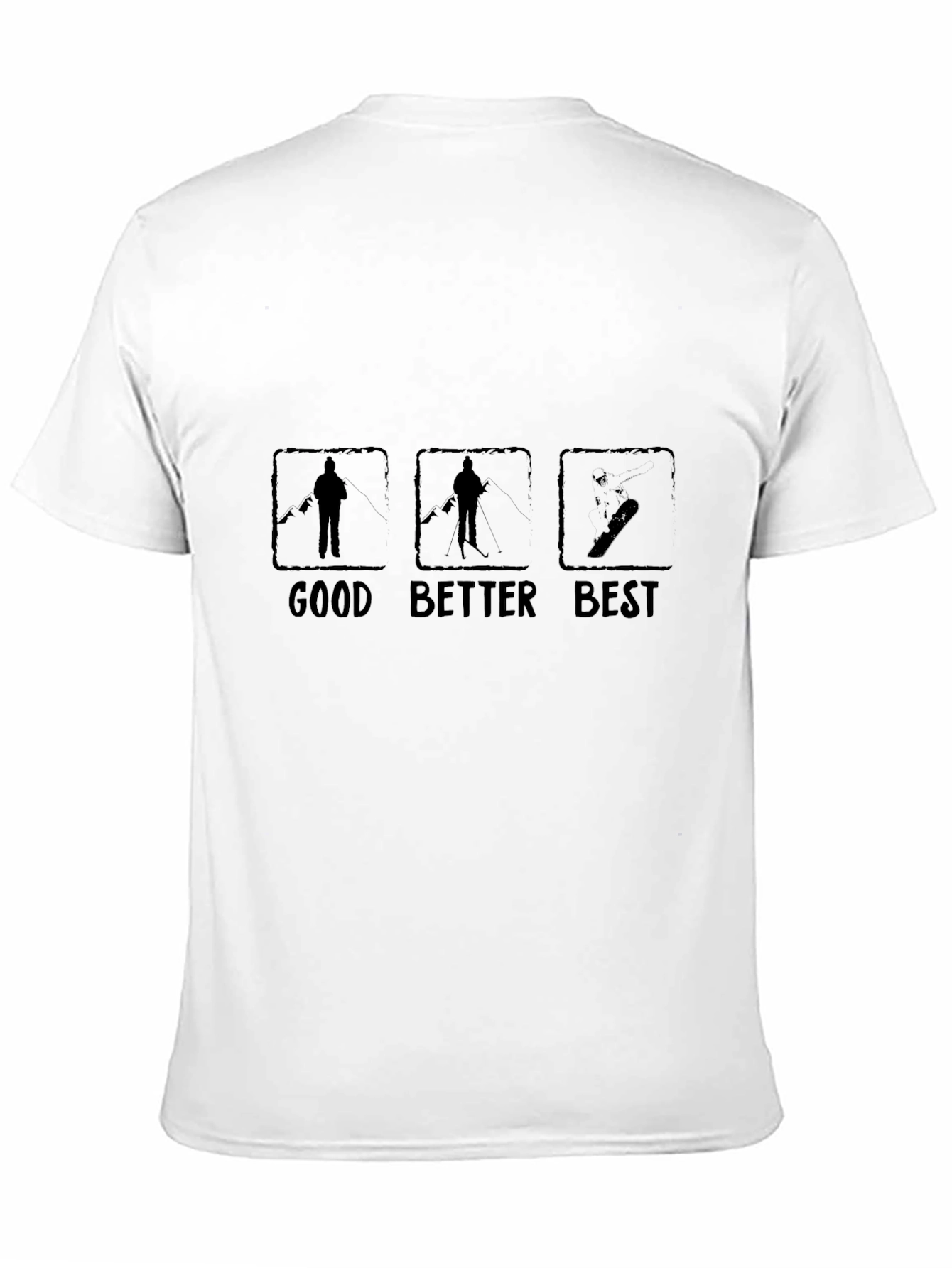 Good Better Best Skier & Snowboarder Black Graphic Tee