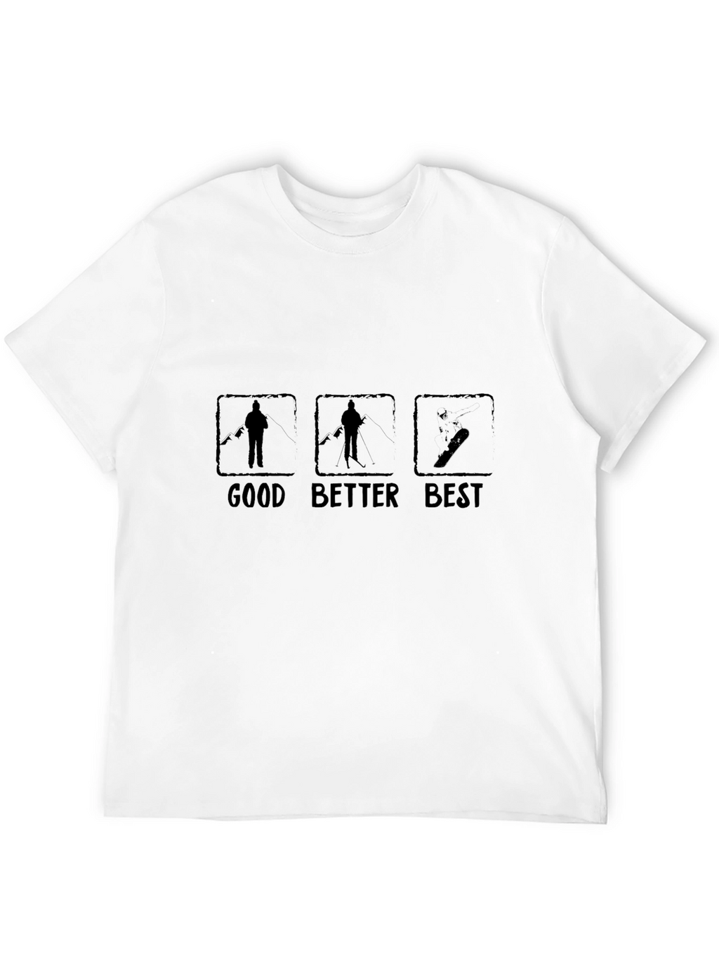 Good Better Best Skier & Snowboarder Black Graphic Tee