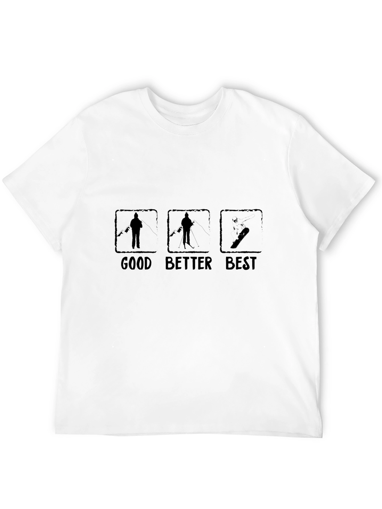 Good Better Best Skier & Snowboarder Black Graphic Tee