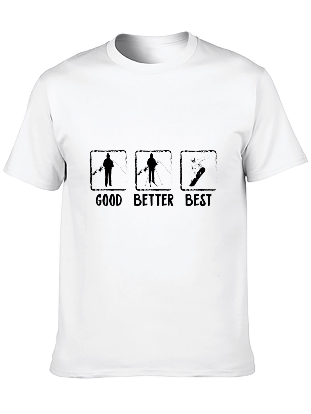 Good Better Best Skier & Snowboarder Black Graphic Tee
