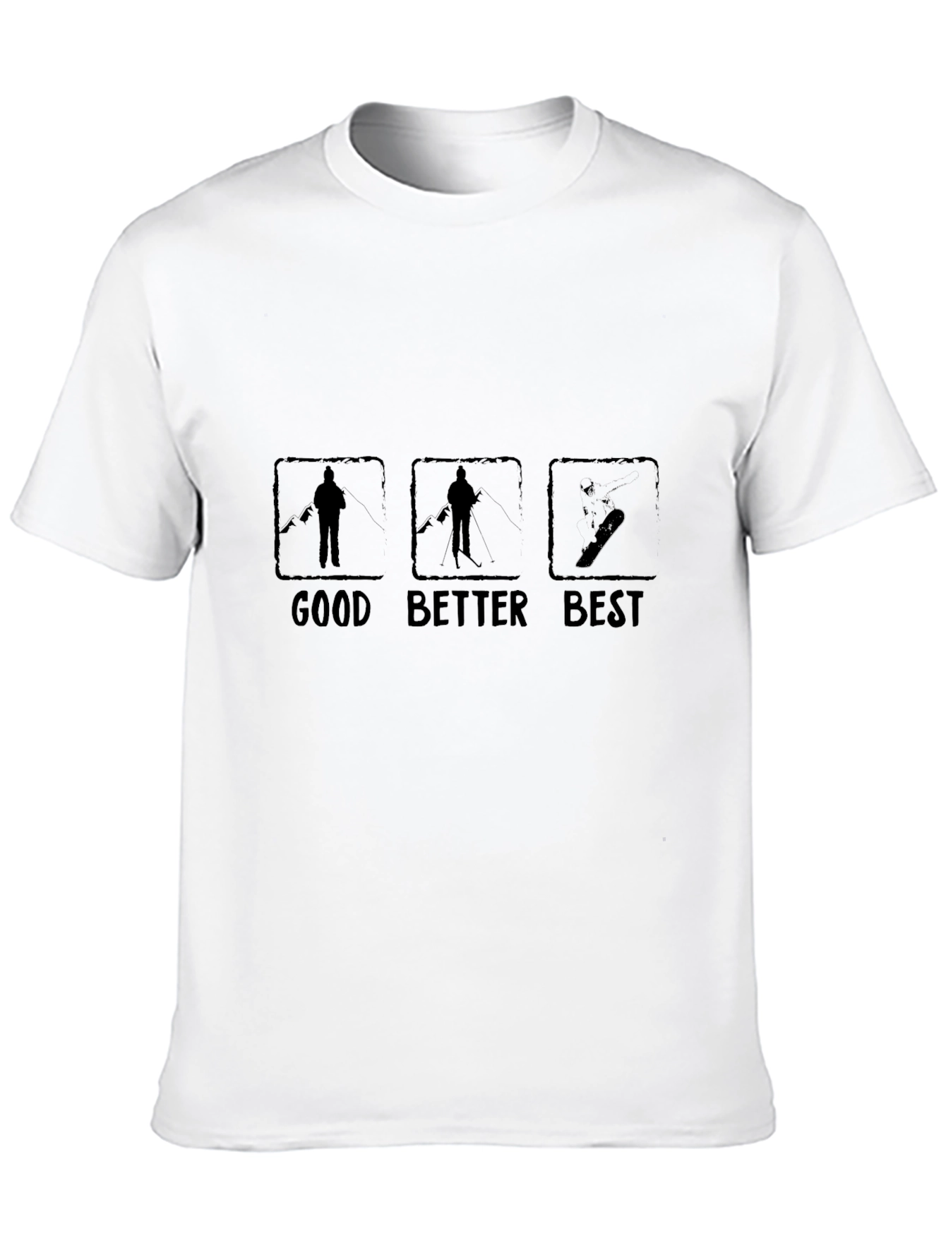 Good Better Best Skier & Snowboarder Black Graphic Tee
