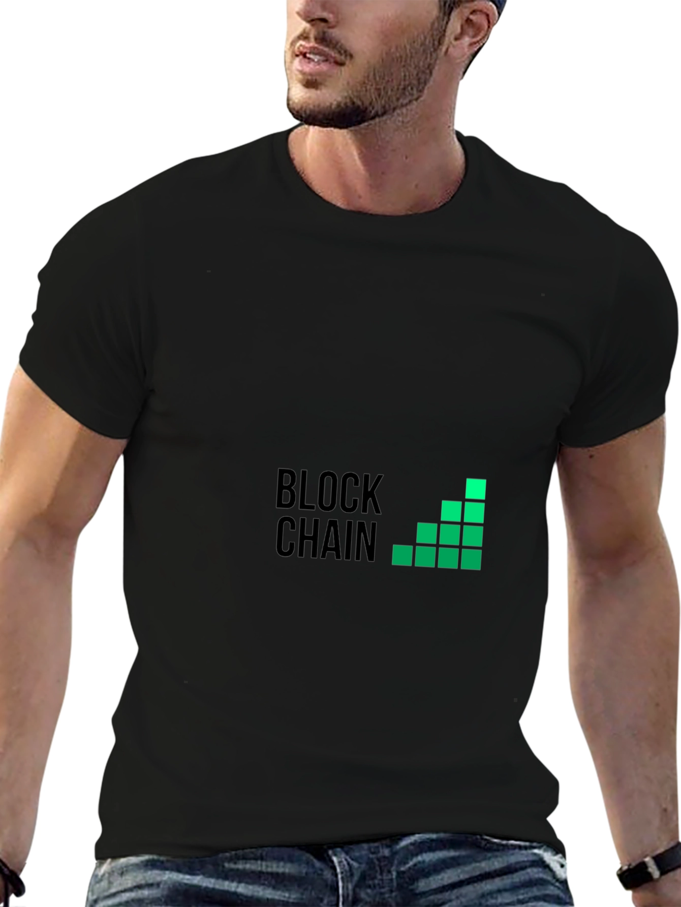 Blockchain Graphic Black T-Shirt
