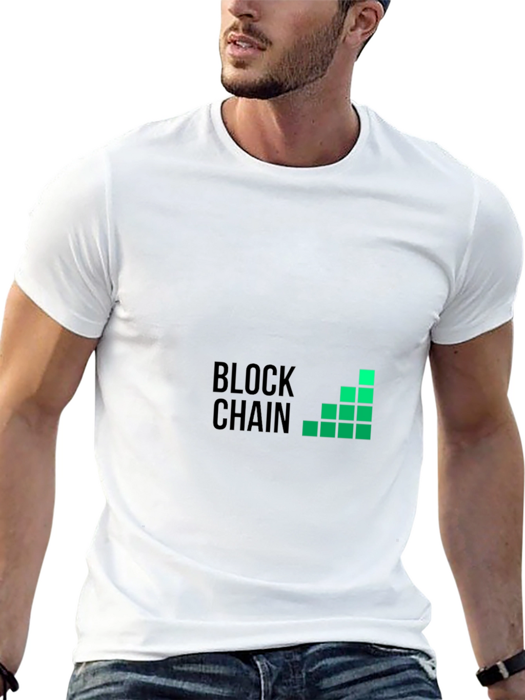 Blockchain Graphic Black T-Shirt