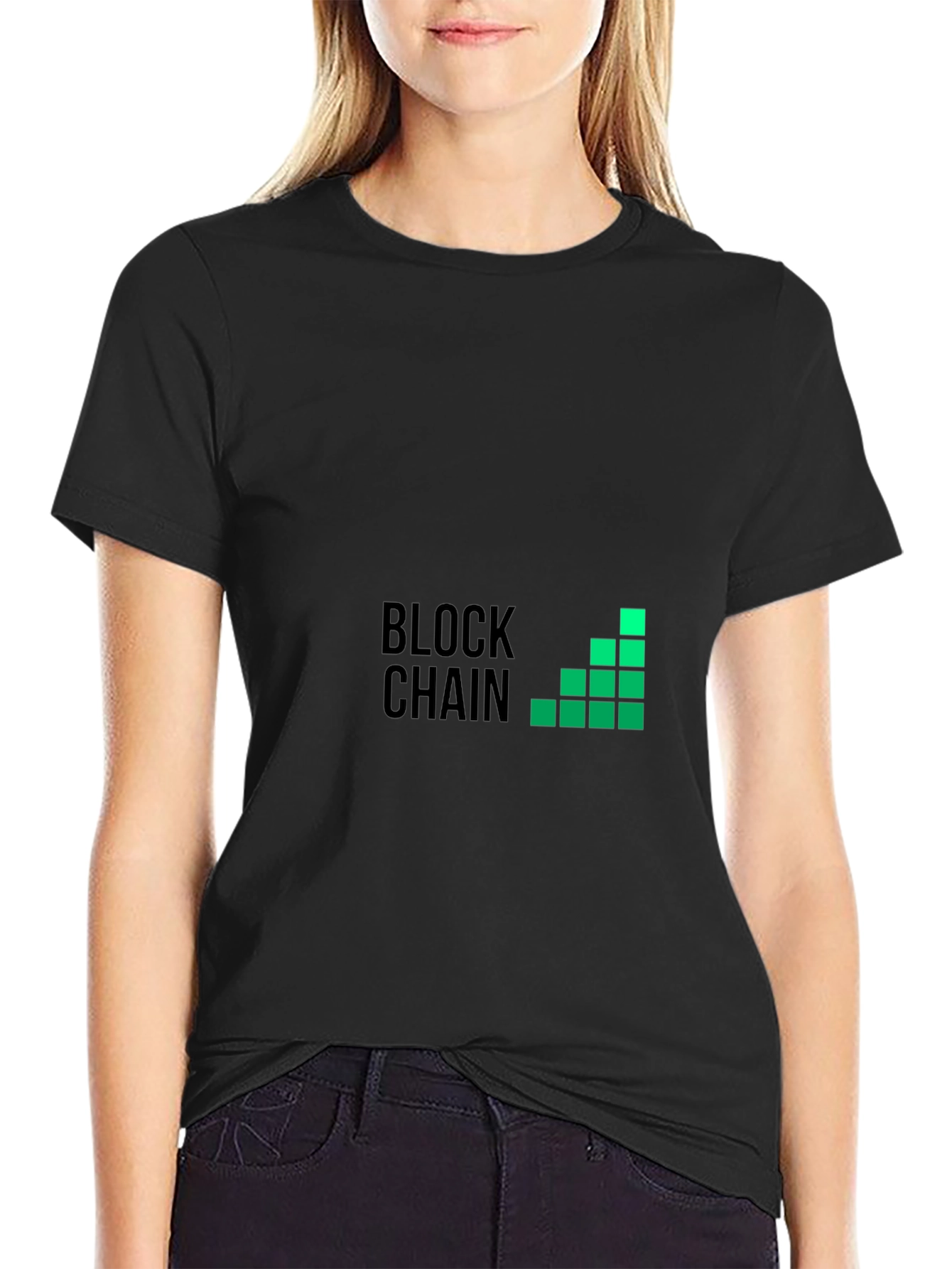 Blockchain Graphic Black T-Shirt