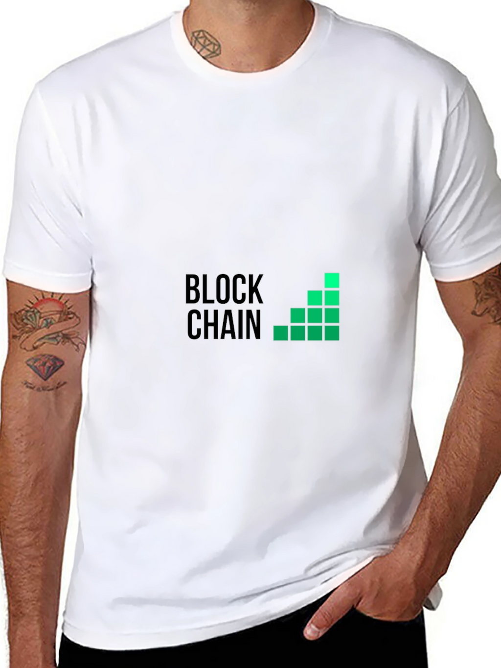 Blockchain Graphic Black T-Shirt