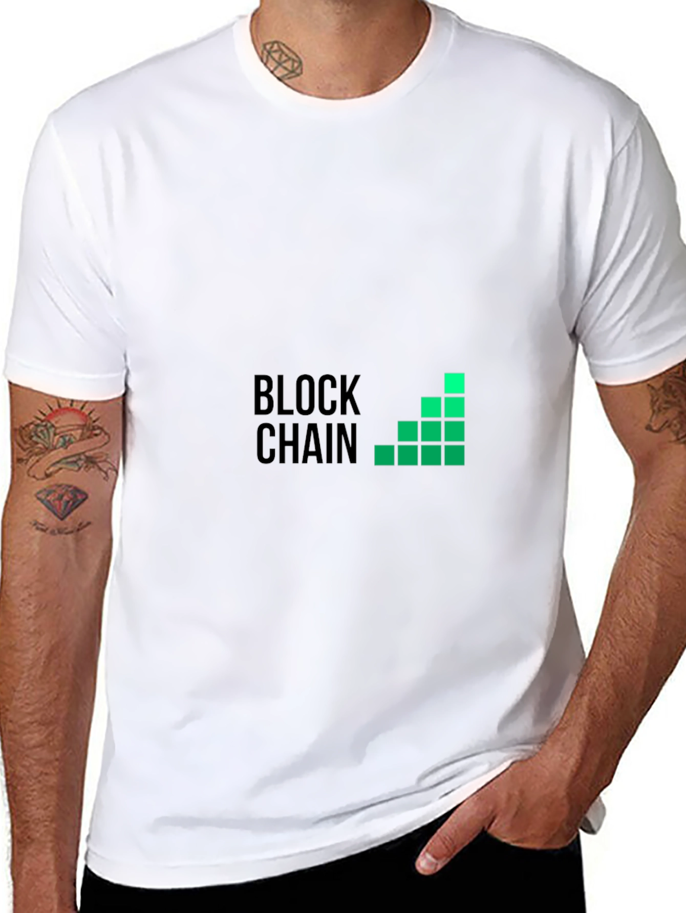 Blockchain Graphic Black T-Shirt