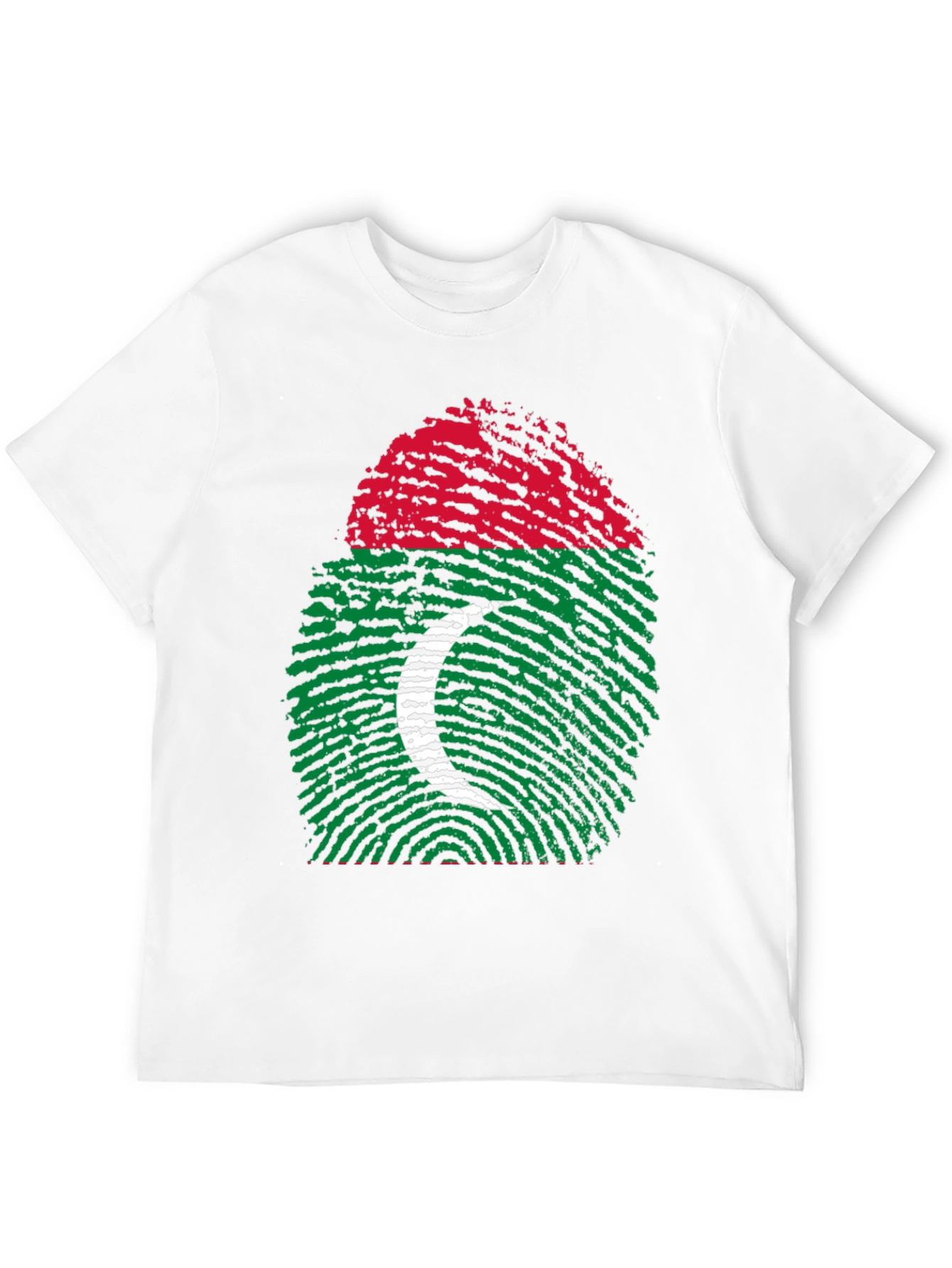Maldives Flag Fingerprint T-Shirt