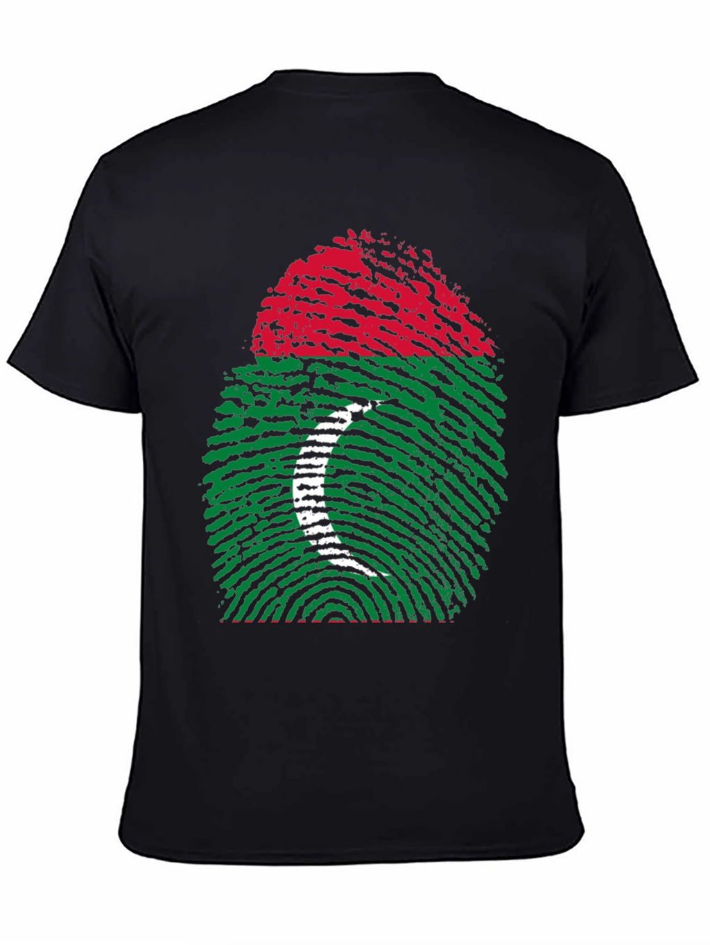 Maldives Flag Fingerprint T-Shirt