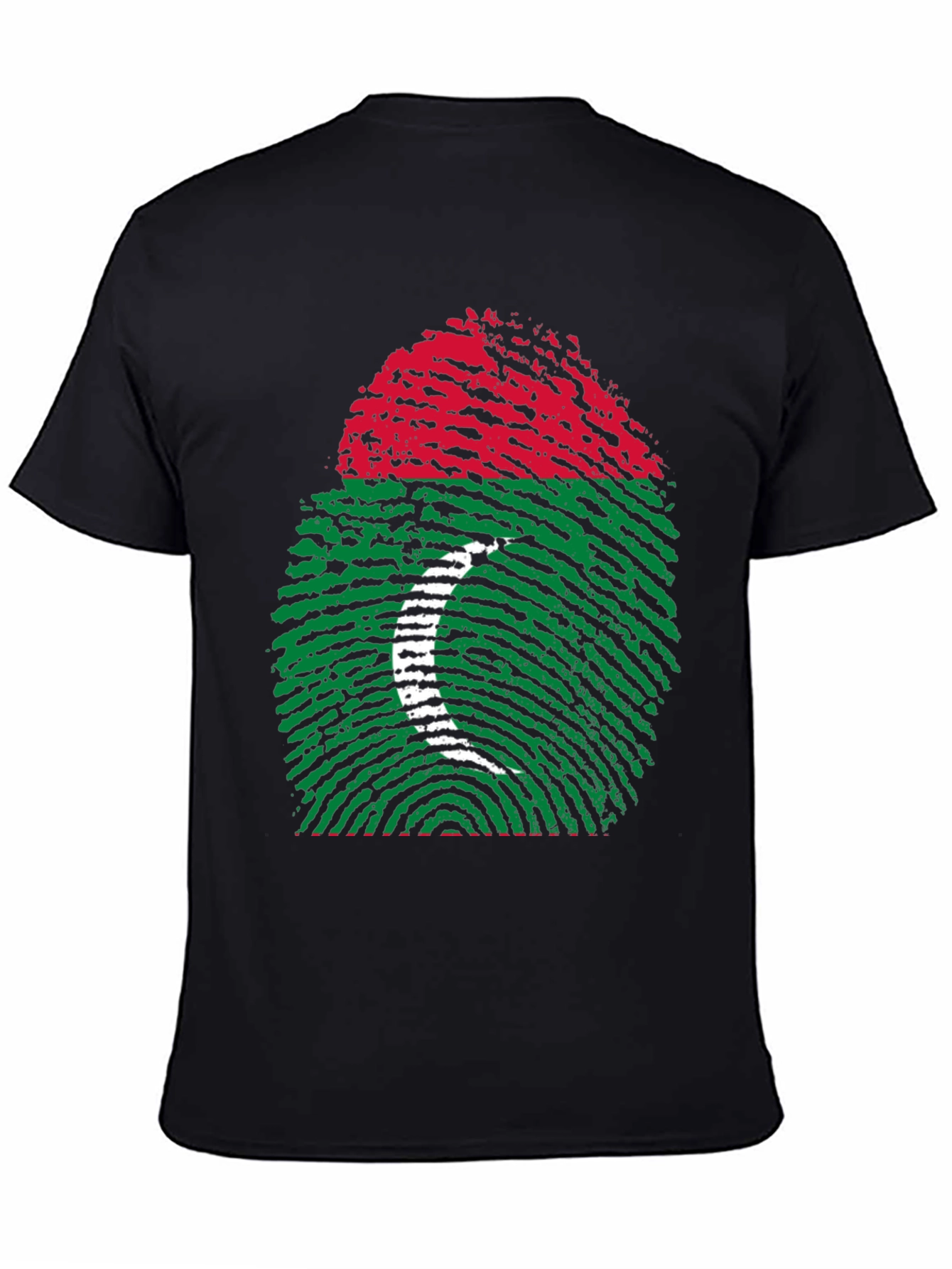Maldives Flag Fingerprint T-Shirt