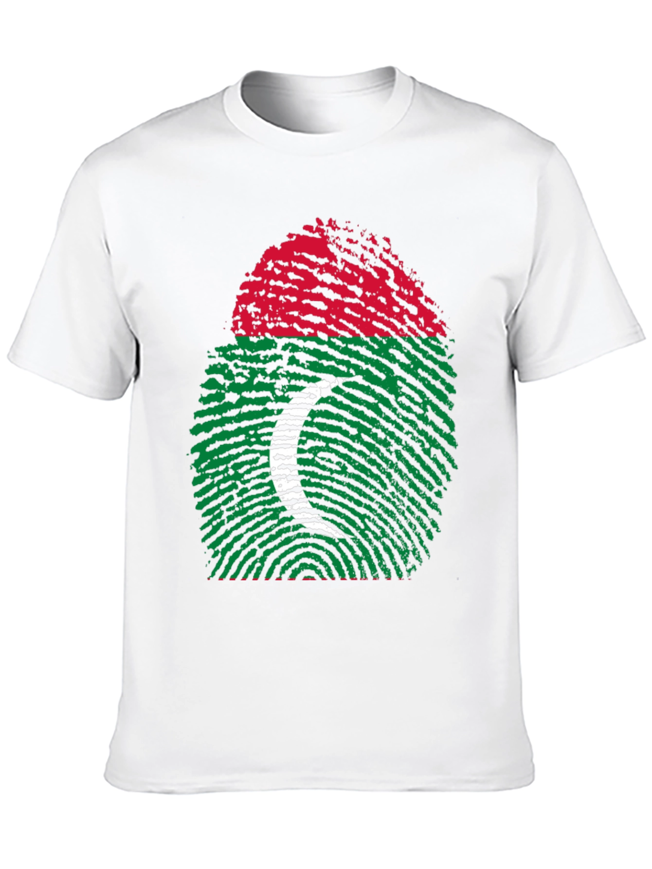 Maldives Flag Fingerprint T-Shirt
