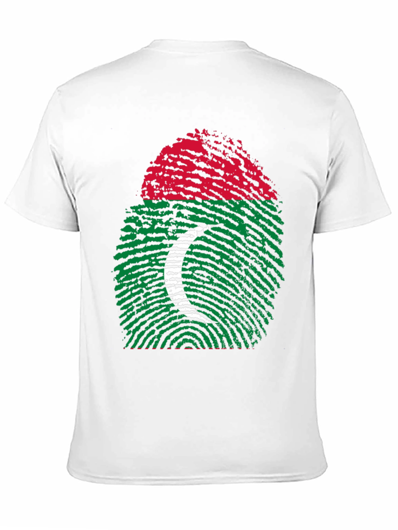 Maldives Flag Fingerprint T-Shirt