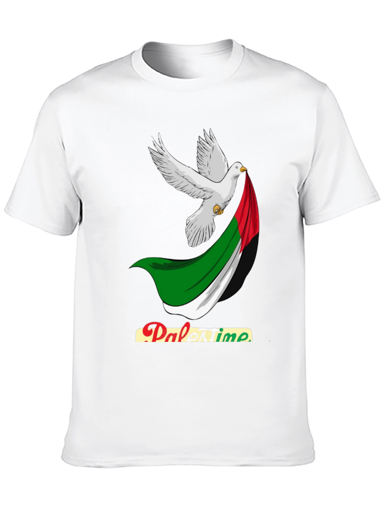 Palestine Flag Peace Dove Graphic Tee