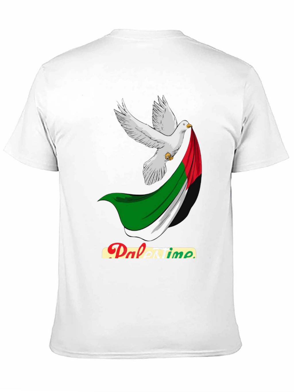 Palestine Flag Peace Dove Graphic Tee