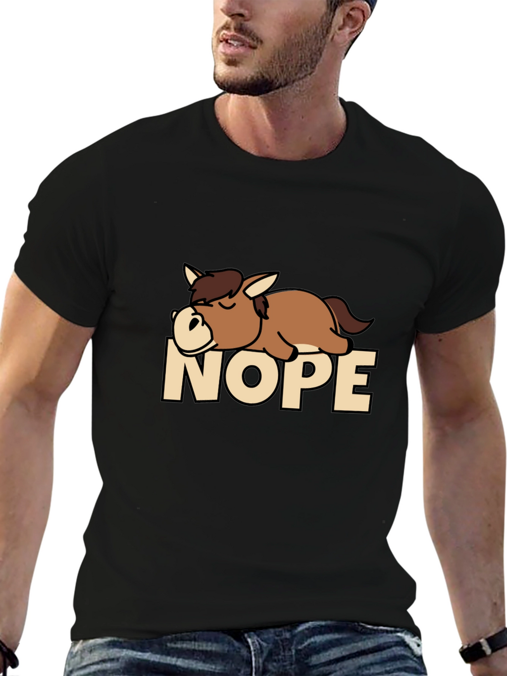 Nope Sloth T-Shirt Funny Lazy Sleepy Tee