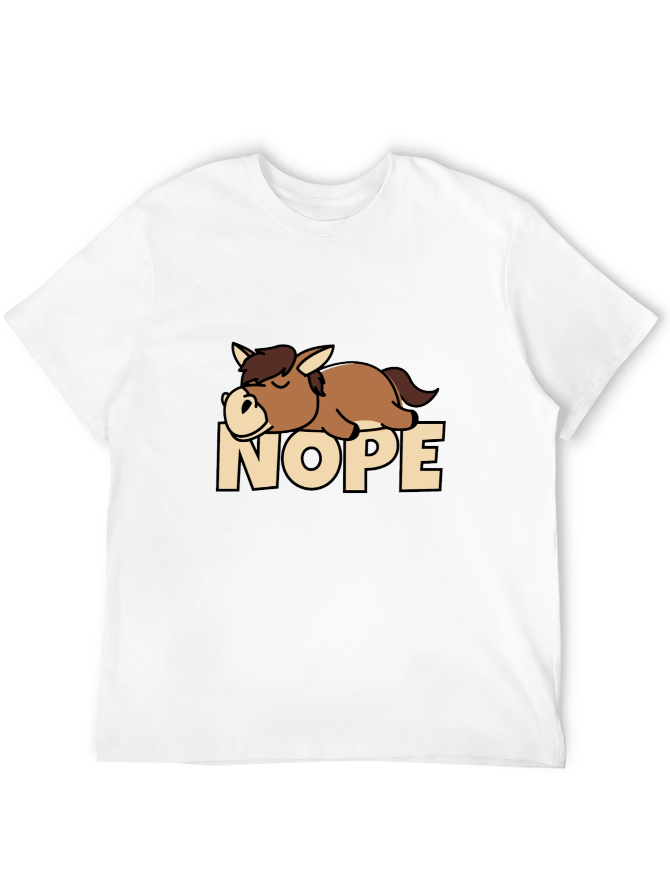 Nope Sloth T-Shirt Funny Lazy Sleepy Tee