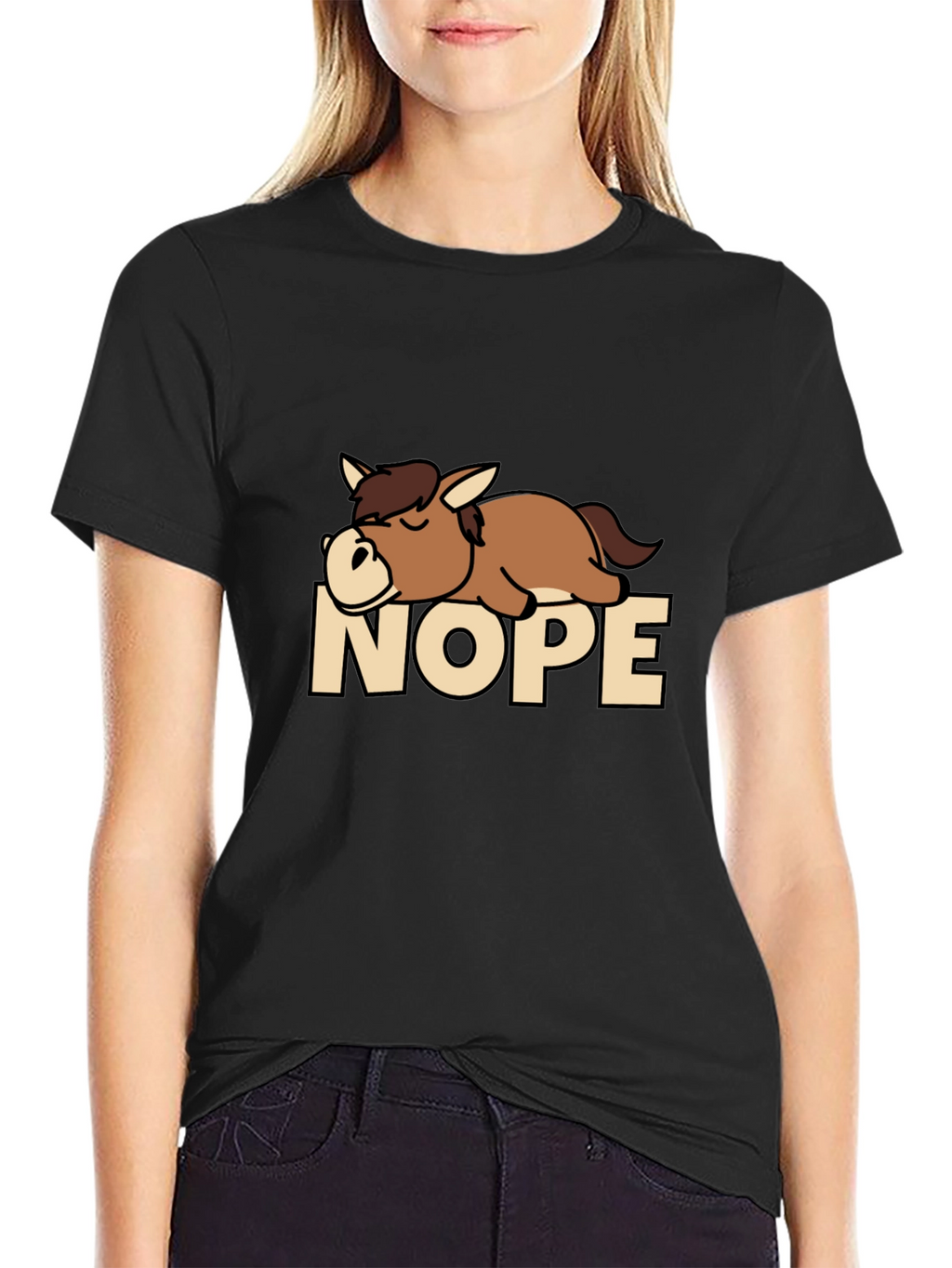 Nope Sloth T-Shirt Funny Lazy Sleepy Tee