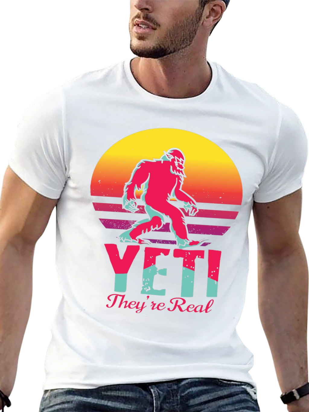 Yeti Theyre Real T-Shirt - Retro Graphic Tee