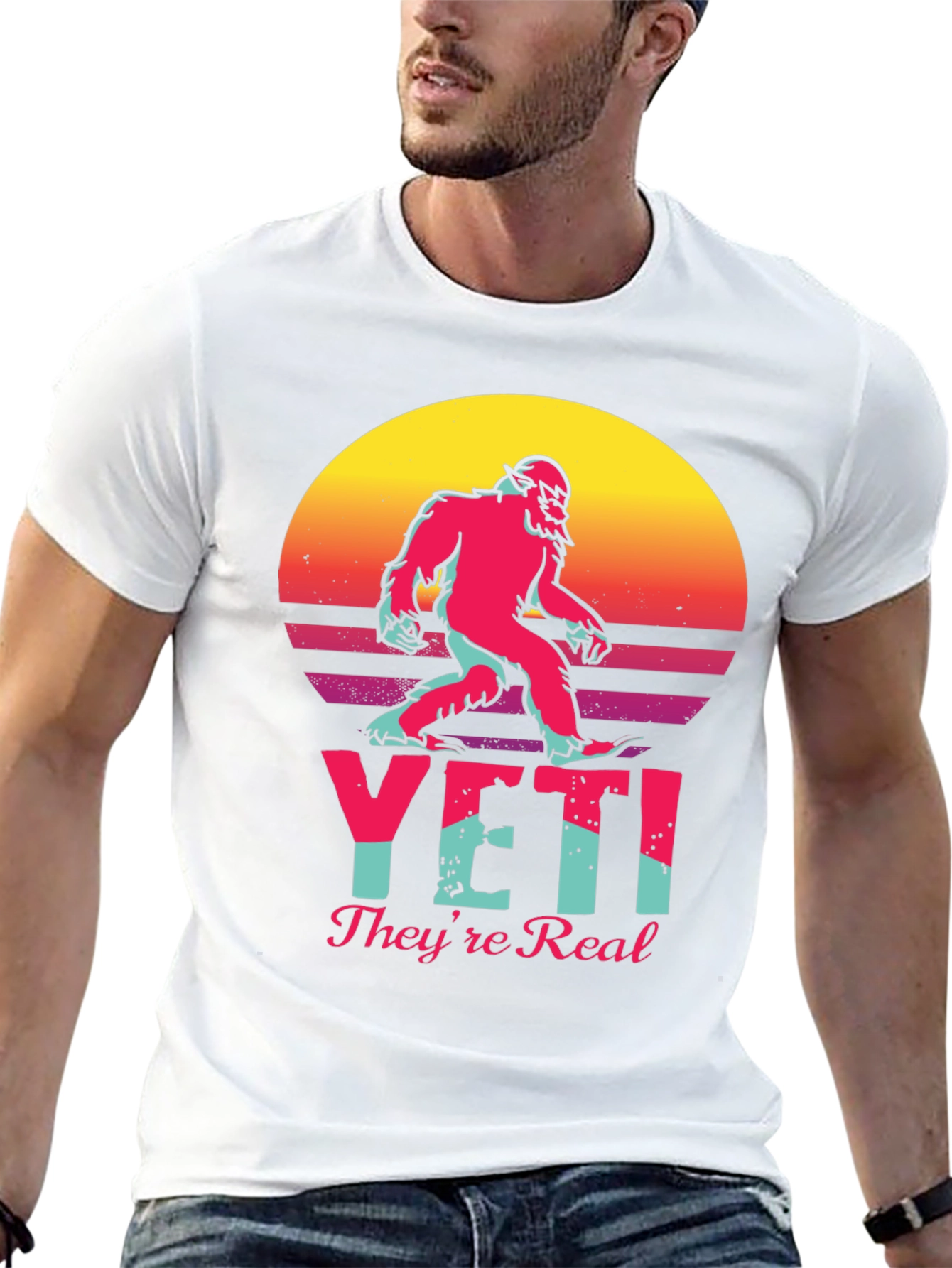 Yeti Theyre Real T-Shirt - Retro Graphic Tee